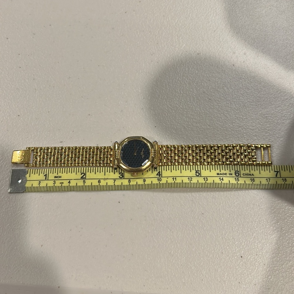 Dior Women Gold plated  Bracelet Watch with Blue Dial - Picture 3 of 13